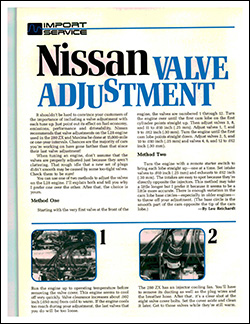 Nissan valve adjustment #10